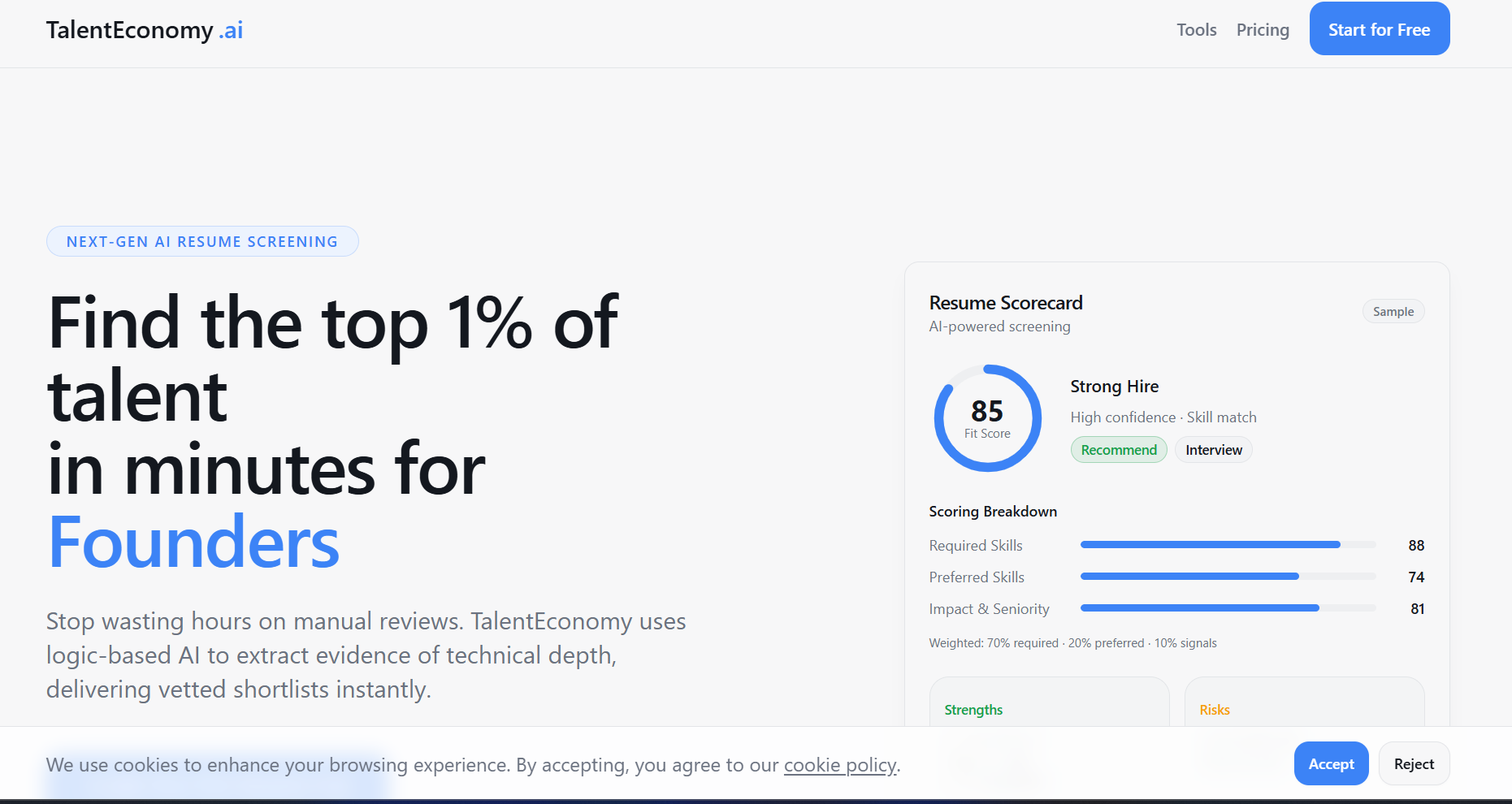 TalentEconomy screenshot and logo